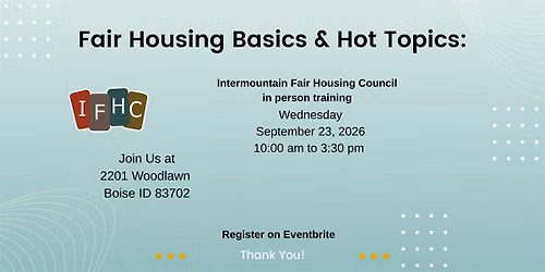Fair Housing Basics & Hot Topics