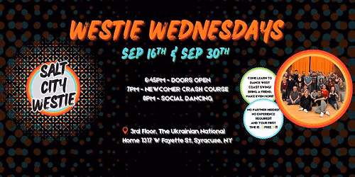 September Westie Wednesdays - West Coast Swing Lesson + Social Dance