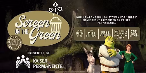 The Mill on Etowah Summer Movie Series - Shrek