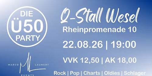 \u00dc50 Party im Q-Stall Wesel 