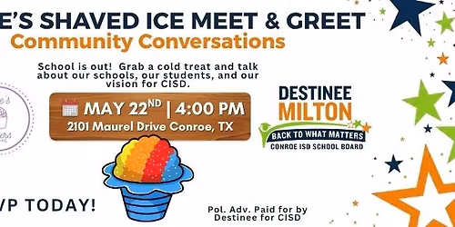 Destinee for CISD Lottie's Shaved Ice Meet & Greet