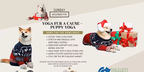 Yoga Fur a Cause - Puppy Yoga \ud83d\udc36 \ud83c\udf84