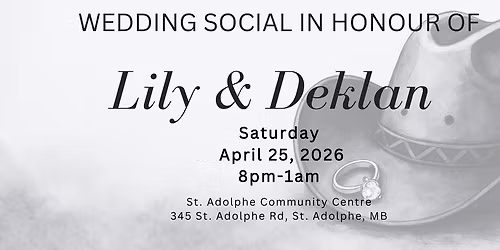 Lily and Deklan's Wedding Social