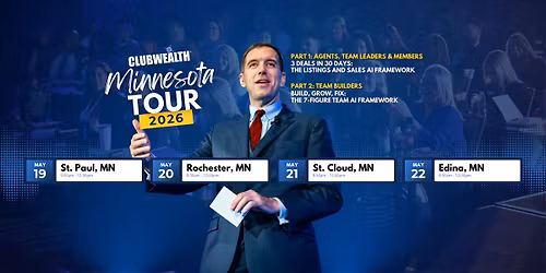 Minnesota Tour | Club Wealth - Two Events One Day! 