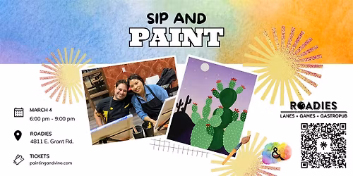 Desert Cactus Paint and Sip at Roadies