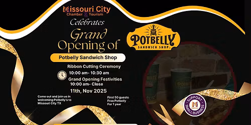 Missouri City Chamber celebrates Potbelly's Grand Opening