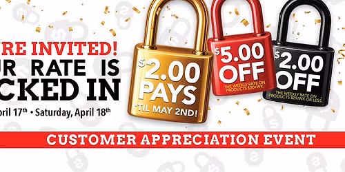 Customer Appreciation Weekend \ud83d\udd12\ud83d\udd12