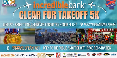 IncredibleBank Clear For Takeoff 5K & Pancake Breakfast