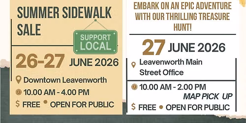 Historic Treasure Quest and Summer Sidewalk Sale