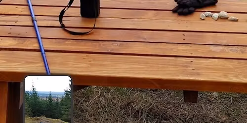 Wilderness to Bluff picnic table.U.B.C. Malcolm Knapp Research Forest
