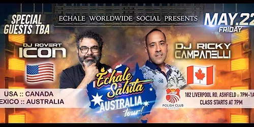 Ricky Campanelli's ECHALE SALSITA Australian Tour FRI 22th MAY 2026