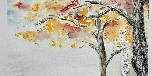 Fall; in Ink and Watercolour