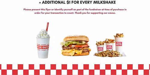 Gulfport Guard Spirit Night at Five Guys\ud83c\udf54