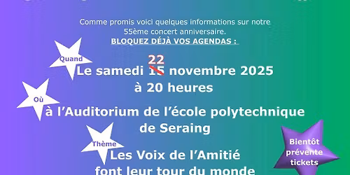 LES VOIX DE L'AMITI\u00c9 SERAING