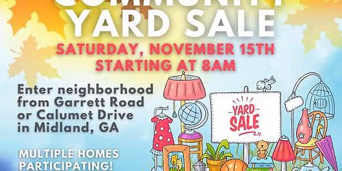 \u2b50\ufe0f Garrett Pines Community Yard Sale \u2b50\ufe0f