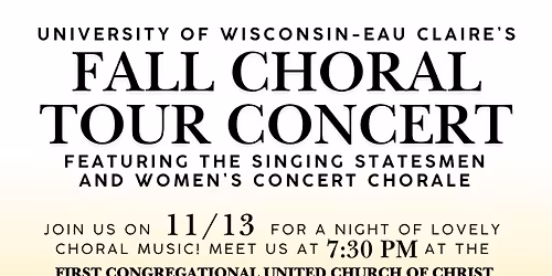 Singing Statesmen and Women\u2019s Concert Chorale Fall Tour