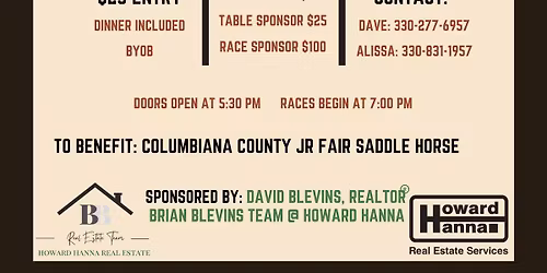 Night at the Races to Benefit the Columbiana County Saddle Horse\/Jr Fair