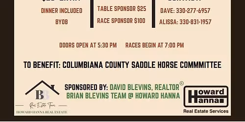 Night at the Races to Benefit the Columbiana County Saddle Horse\/Jr Fair