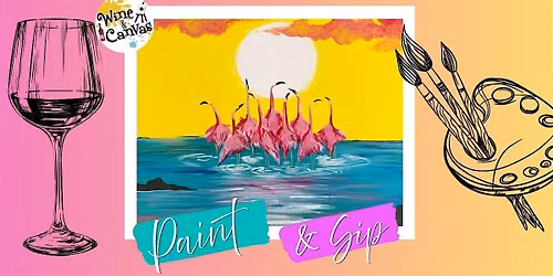 Paint and Sip Columbus \/ Pink Flamingos