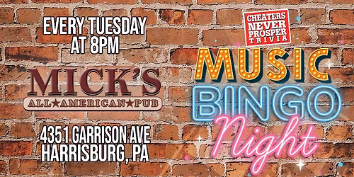 Weekly Music Bingo at Mick's All American Pub - Linglestown