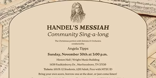 Handel\u2019s Messiah | Community Sing-a-long