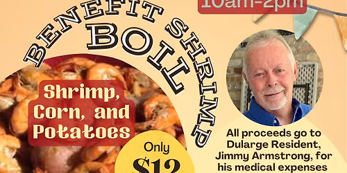 Shrimp Boil Lunch Plate Fundraiser for Jimmy Armstrong