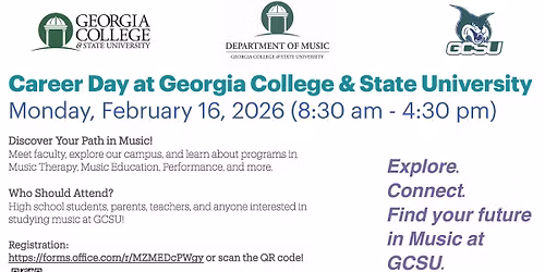 For Prospective GCSU Music Students: Career Day at GCSU: Music Department