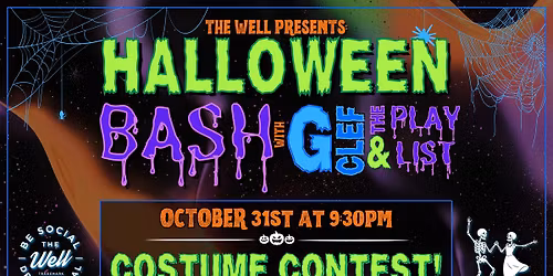 Halloween costume party featuring G Clef and the Playlist