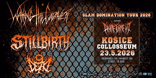 WAKIN THE CADAVER [USA], STILLBIRTH [DE], 9 DEAD [USA], ANIME TORMENT [CZ]