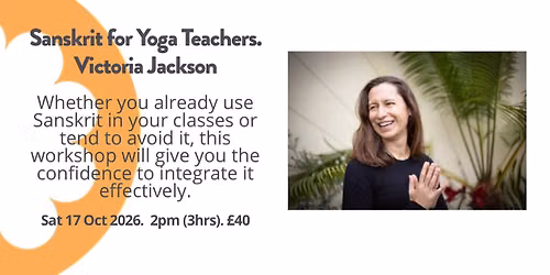 Sanskrit for Yoga Teachers with Victoria Jackson