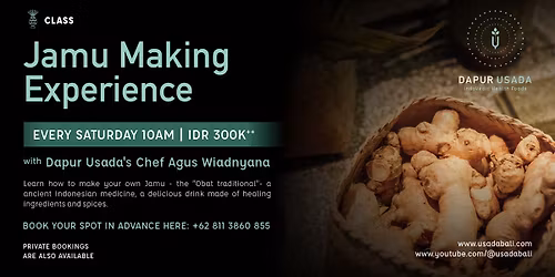 Jamu Making Experience - With Chef Agus Wiadnyana
