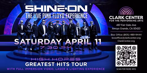 Shine On, The Live Pink Floyd Experience at Clark Center, Arroyo Grande, CA 93420