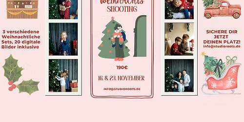 Professionelles Weihnachts-Fotoshooting | 30 Min | 20 Bilder