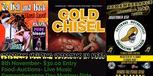 Veterans Helping Veterans Benefit Concert & Rememberance Day Mystery Ride