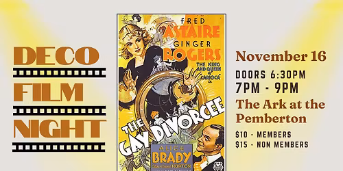 Deco Film Night: The Gay Divorcee