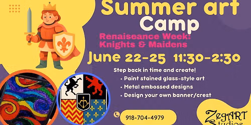 ZegART Studios Kids Summer Art Camp: Renaissance week