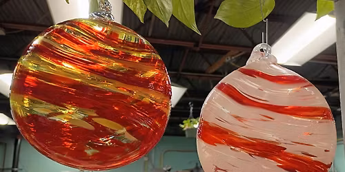 Yum of CandyCane-style suncathcher!...twisted...then blown! haha