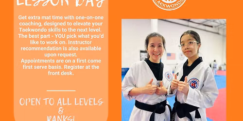 PRIVATE LESSON DAY!