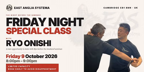 Friday Night Special Class with Ryo Onishi