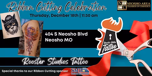 Ribbon Cutting Celebration - Rooster Studios Tattoo