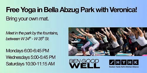 Yoga with Bien Good Well in Bella Abzug Park