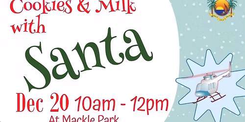 Marco Island Cookies and Milk with Santa