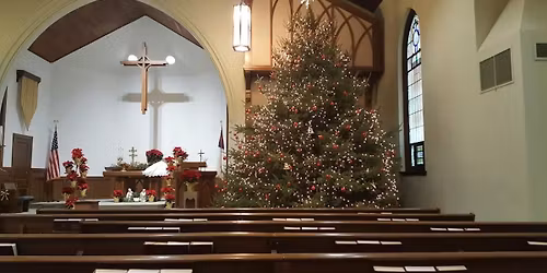 Decorating the church for Christmas with a Potluck following