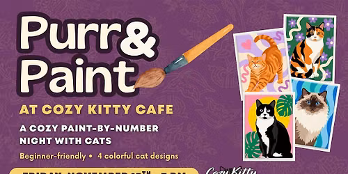 Purr & Paint at Cozy Kitty Caf\u00e9