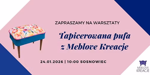 Tapicerowana pufa z Meblove Kreacje - Sosnowiec
