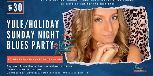 Yule Holiday Sunday Night Blues ft Heather Luckhart Blues Band + Beginner Lesson!
