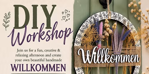 DIY Willkommen Door Sign Workshop