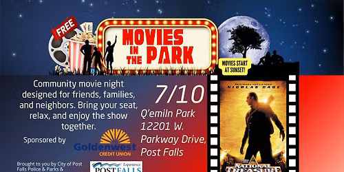 Post Falls Movies in the Park - National Treasure