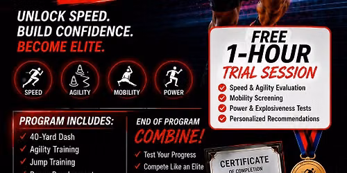 FREE 1-hour trial youth speed training session.