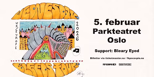 Utsolgt! Wednesday + supp.: Bleary Eyed \/ Parkteatret \/ Pres. av FKP Scorpio